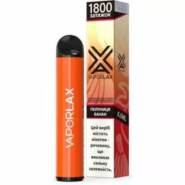 Електронні сигарети Vaporlax (Вапорлакс) Полуниця Банан 1800| 5%