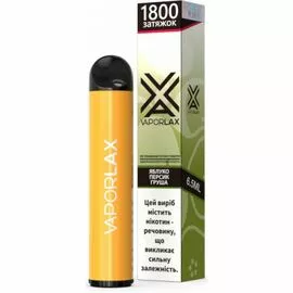 Одноразка Vaporlax (Вапорлакс) Яблоко Персик Груша 1800 | 5%