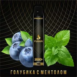 Электронные сигареты Fumari (Фумари) Голубика Ментол 2000 | 2%