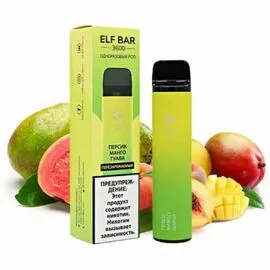 Электронные сигареты Elf Bar 3600 Peach Mango Guava  (Ельф бар Манго Персик Гуава)