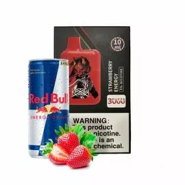 Электронные сигареты Katana 3000 Strawberry Energy (Катана Клубника Энергетик)