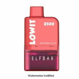 Батарея Elf Bar LOWIT Red+2500 Watermelon Ice (Красный POD+Арбуз Айс 2500) 500 mAh Batt