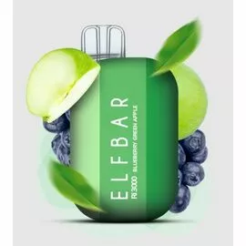 Електронна сигарета Elf Bar RI3000 Blueberry Green Apple (Чорниця Зелене Яблуко)