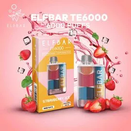 Електронна сигарета Elf Bar TE6000 Strawberry Ice Cream (Полуничне Морозиво)