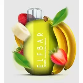 Електронна сигарета Elf Bar RI3000 Strawberry Banana (Полуниця Банан)