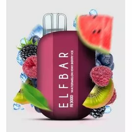 Одноразка Elf Bar RI3000 Watermelon Kiwi Berry Ice (Арбуз Киви Ягоды Лед)