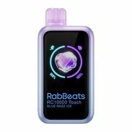 Электронная сигарета RabBeats RC10000 TOUCH Blue Razz Ice (Голубой Лимонад Лед)