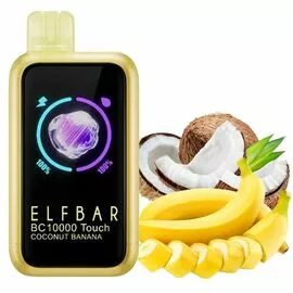Электронная сигарета Elf Bar 10000 Touch Coconut Banana (Кокос Банан)
