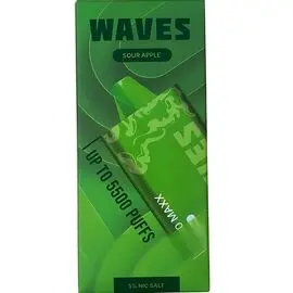 Одноразка Waves W5500 Maxx Sour Apple (Кисле Яблуко)