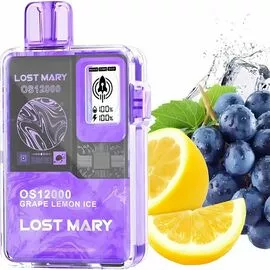 Електронна сигарета Lost Mary OS12000 Grape Lemon Ice (Виноград Лімон Лід)