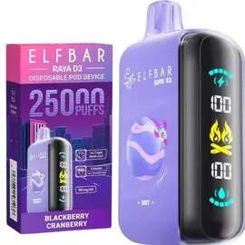 Електронна сигарета Elf Bar RAYA D3 25000 Blackberry Cranberry (Ожина Журавлина)