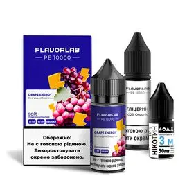 Рідина Набір Flavorlab PE 10000 Grape Energy (Виноградний Енергетик) 30мл 5%
