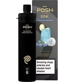 Электронная сигарета Das Posh 20000 Bluerazz Lemonade Ice (Голубая Малина Лимонад Лед)