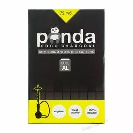 Кокосовый уголь Panda (Панда) 1 кг. 72 шт. (большой кубик)