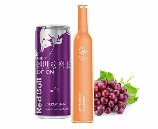 Одноразка Elf Bar CR500 Red Bull Grapes (Ельф бар Ред Булл Виноград)