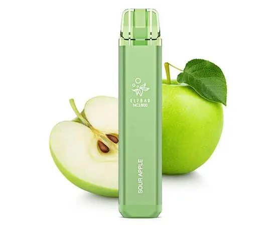 Одноразка Elf Bar NC1800 Sour Apple (Ельф бар Кислое Яблоко)