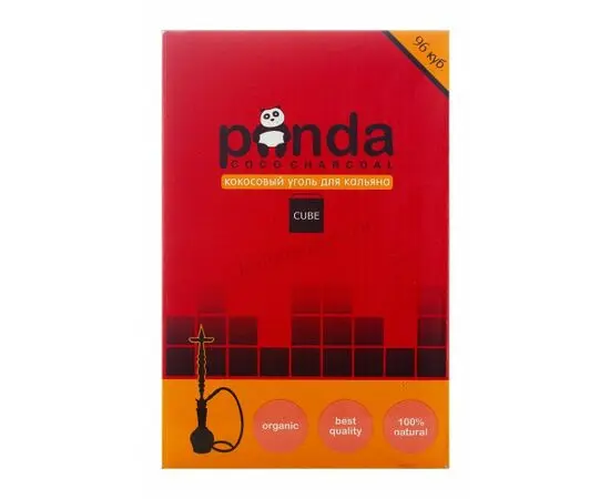Кокосове вугілля Panda (Панда) 1 кг. 112 шт. (Середній кубик)