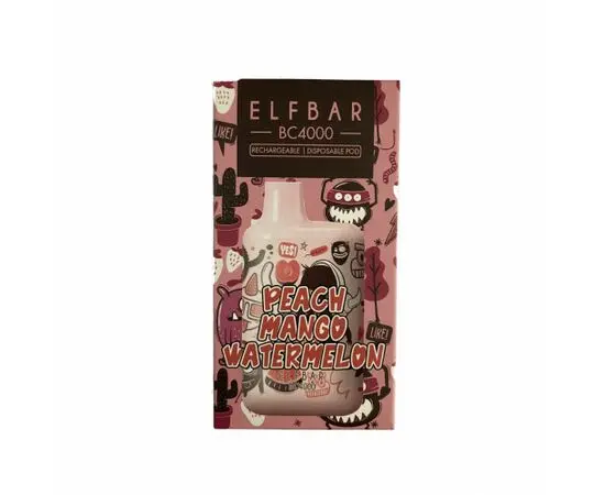 Одноразка Elf ​​Bar BC4000 Peach Mango Waterme Limited Edition (Ельф бар Персик Манго Кавун)
