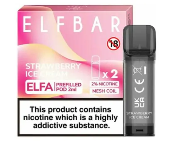 Картридж Elfa 2 шт Strawberry Ice Cream Картридж Elfa 2 шт Strawberry Ice Cream