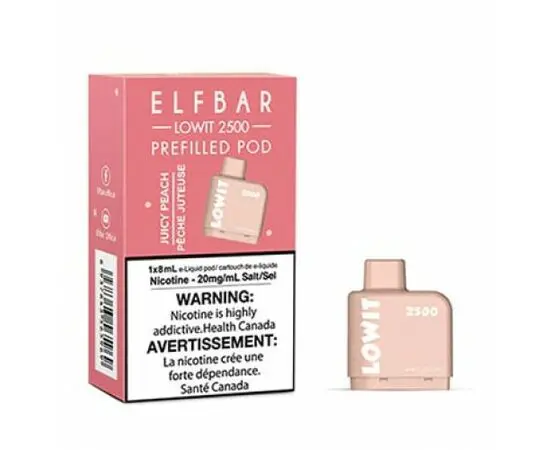 Картриджі Elf Bar Lowit 2500 Juice Peach (Ловіт Персиковий Сік)