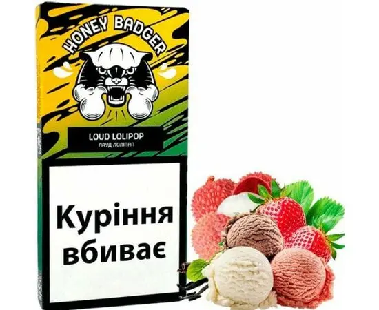Тютюн Honey Badger Wild (Медоїд Медіум) Loud Lolipop | Лоїд Лоліпоп 40 грам