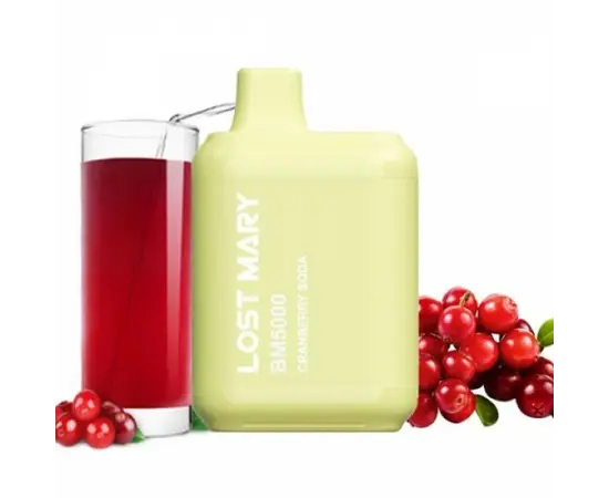 Одноразка Lost Mary CM5000 Cranberry Soda (Лост Мері 5000 Журавлинна Сода)