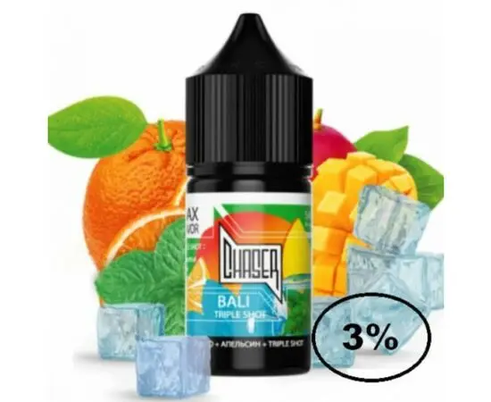 Рідина Chaser Bali Triple Shot (Чейзер Манго Маракуя Апельсин) 30мл, 3%