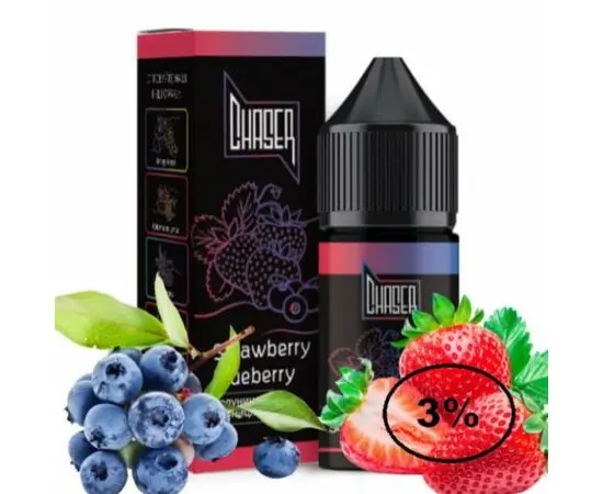 Рідина Chaser Black Strawberry Blueberry (Чейзер Блек Полуниця Чорниця) 30мл, 3%