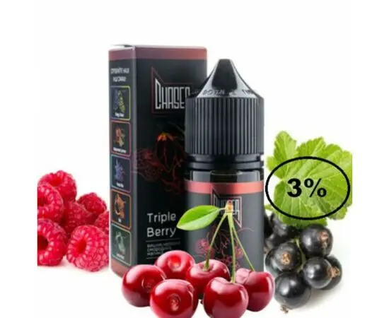Жидкость Chaser Black Triple Berry (Чейзер Блэк Вишня Малина Черная Смородина) 30мл, 3%