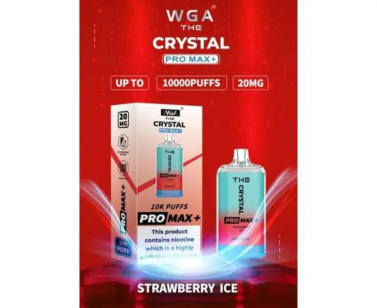 Одноразка Crystal Pro Max 10000 Strawberry Ice (Полуниця Лід)