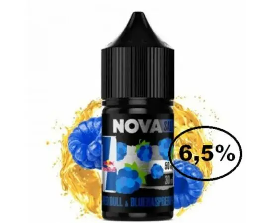 Жидкость Nova Red Bull Blueraspberry (Нова Энергетик Голубая Малина) 30мл, 6,5%