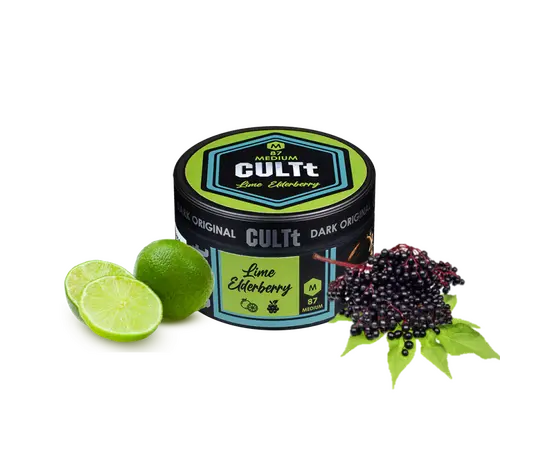 Табак CULT Medium M87 Lime Elderberry (Лайм Бузина) 100гр Табак CULT Medium M87 Lime Elderberry (Лайм Бузина) 100гр