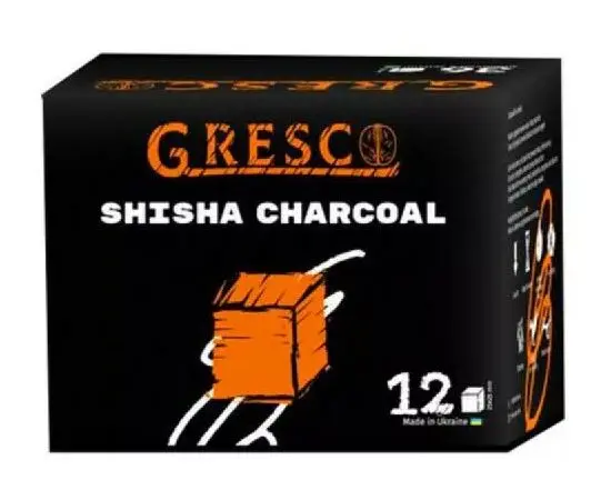 Вугілля горіхове Gresco (Греско) 12 шт кубик