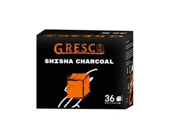 Вугілля горіхове Gresco картон (Греско) 0,5 кг кубик