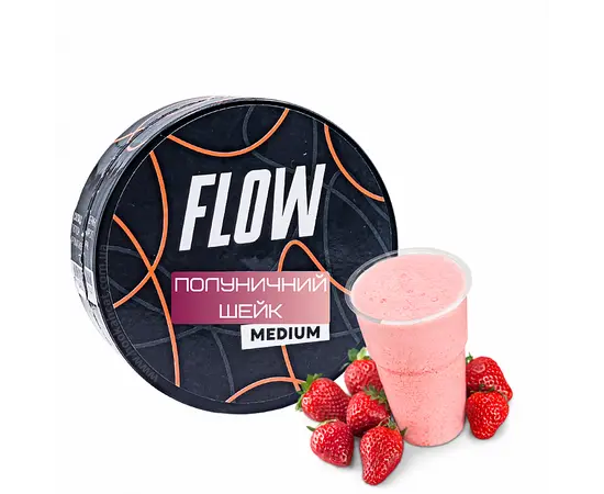 Табак Flow Strawberry Shake (Клубничный Шейк) 100 гр