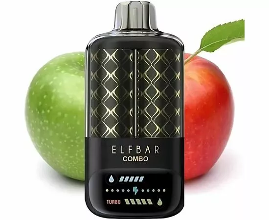 Одноразка Elf Bar Combo 20000 Green Apple & Double Apple Shisha (Подвійне Яблуко)