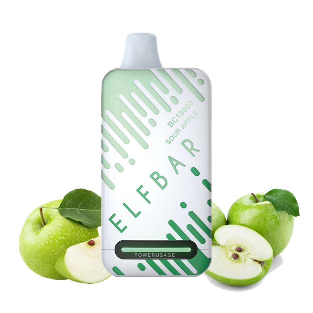 ᐉ Купить Электронная сигарета Elf Bar BC15000 Sour Apple (Кислое Яблоко) по  цене: 720 грн в интернет-магазине «SmokeJeen»