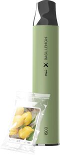 Электронная сигарета SAB 1500 №44 Basil Lemon (Лимонный Базилик) Электронная сигарета SAB 1500 №44 Basil Lemon (Лимонный Базилик)