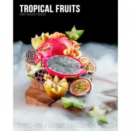 Тютюн Honey Badger Mild Tropical Fruits (Медовий Барсук легка лінійка) Тропічні фрукти 250 гр
