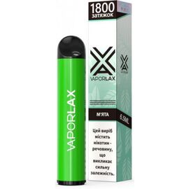 Одноразка Vaporlax (Вапорлакс) М'ята 1800| 5%