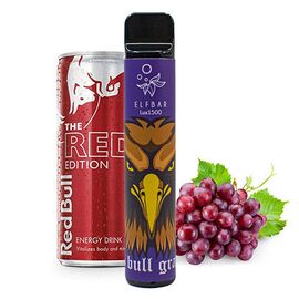 Одноразка Elf Bar 1500 Red Bull Grapes (Ельф бар Ред Булл Виноград)