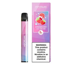 Одноразка Vaporlax Strawberry Cream (Вапорлакс Полуничне морозиво) 800 | 5%