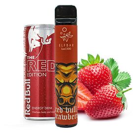 Электронные сигареты Elf Bar 1500 Red Bull Strawberry (Ельф бар Ред Булл Клубника)