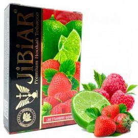 Тютюн Jibiar Lime Strawberry Raspberry (Джибіар Лайм Полуниця Малина), 50 грам