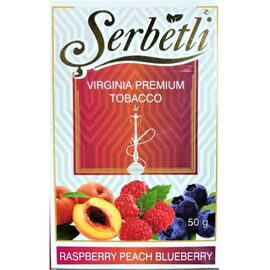 Табак Serbeti Raspberry Peach Blueberry (Щербетли Малина Персик Черника) 50 грамм