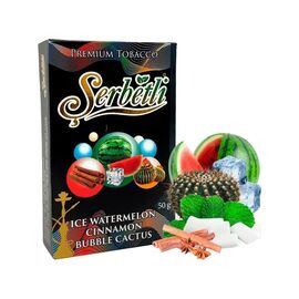 Табак Serbetli Ice Watermelon Cinnamon Bubble Cactus (Щербетли Айс Арбуз Корица Бабл Кактус) 50 грамм