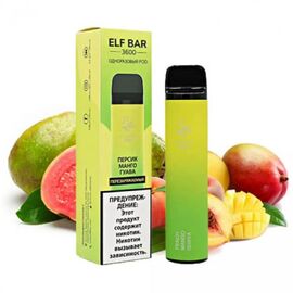 Одноразка Elf Bar 3600 Peach Mango Guava (Ельф бар Манго Персік Гуава)