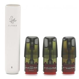 Elf Bar lite350 350 мАч White+3 картриджа Многоразовая Pod-система
