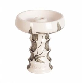 Чаша для кальяну Embery JS-Funnel Bowl (частково глазурована) - white & bamboo