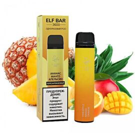 Одноразка Elf Bar 3600 Pineapple mango orange (Ельф бар Манго Персик Кавун)